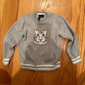 Janie Jack size 3 white tiger sweater